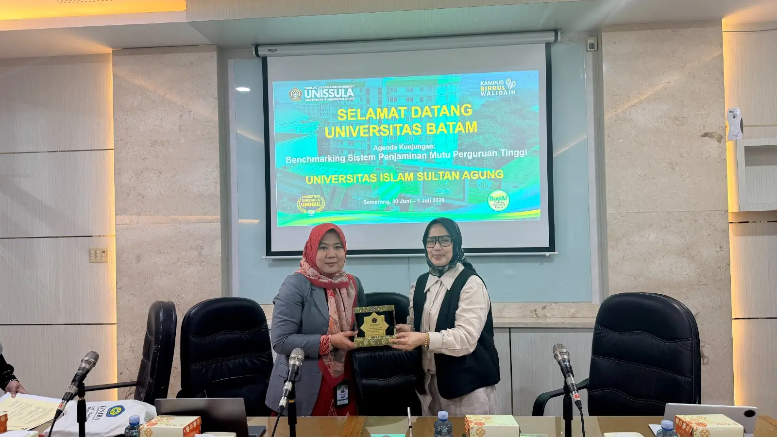 Kegiatan Workshop Mutu, Benchmarking, dan Perpanjangan Perjanjian Kerja Sama Uniba-Unissula
